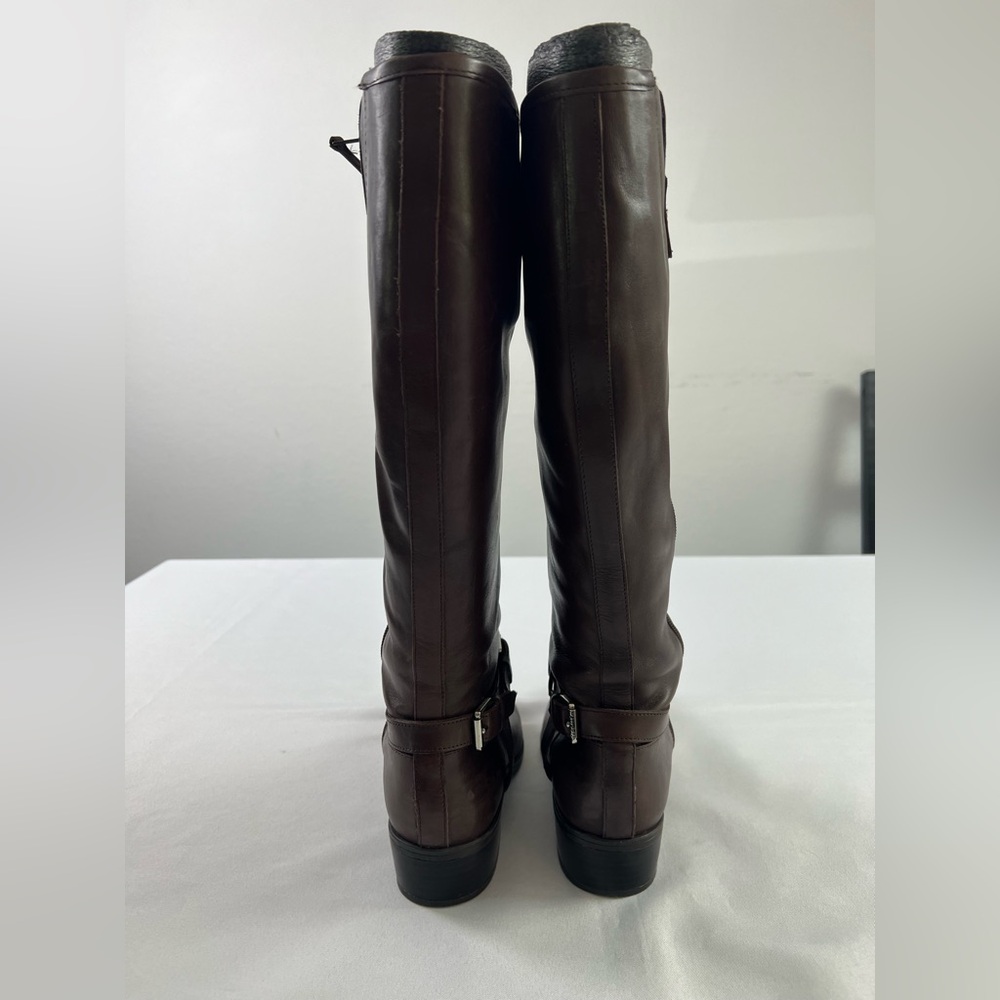Lauren Ralph Lauren Marion Brown Leather Riding Boots - Picture 9 of 16